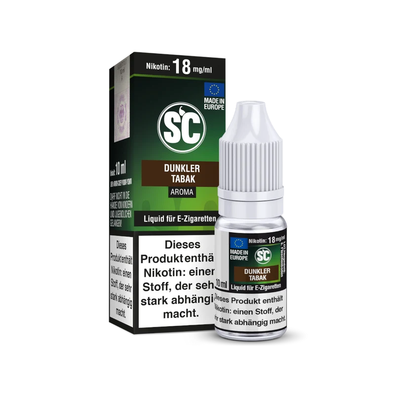 SC Liquid Dunkler Tabak – E-Liquid mit Tabak-Aroma & Frucht-Note, 10ml