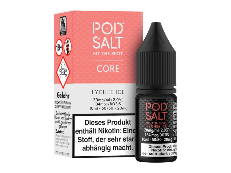 Pod Salt Core - Lychee Ice - 10ml Fertigliquid (Nikotinsalz)