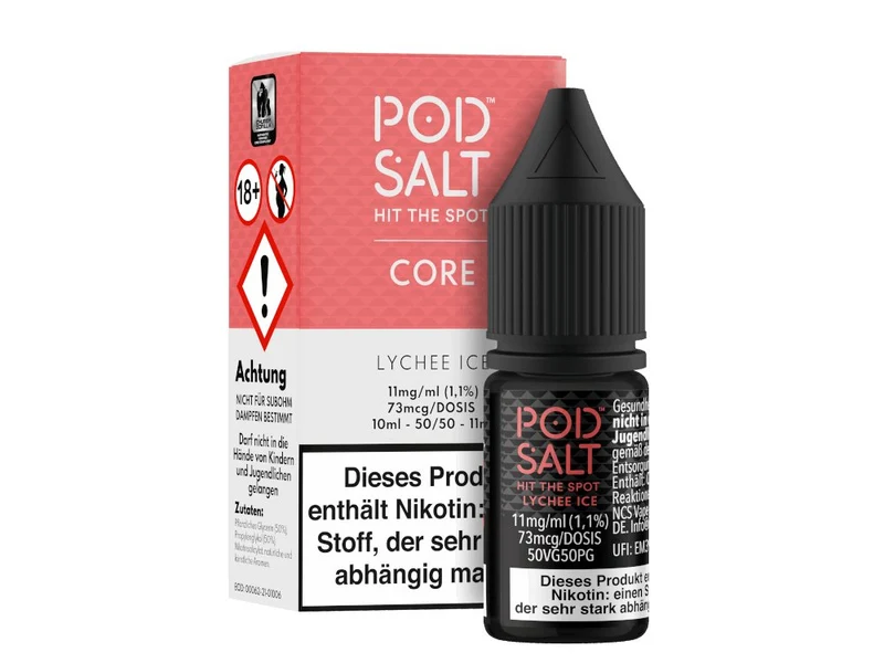 Pod Salt Core - Lychee Ice - 10ml Fertigliquid (Nikotinsalz)