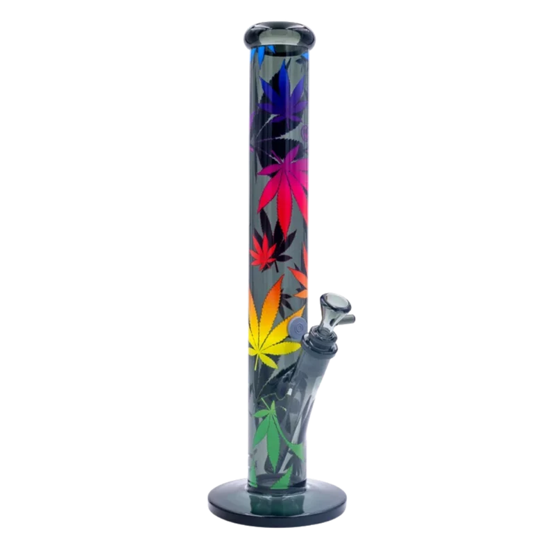 Fire-Flow x Black Leaf - Glas Bong - Leaves Gradient - 51mm - 40cm