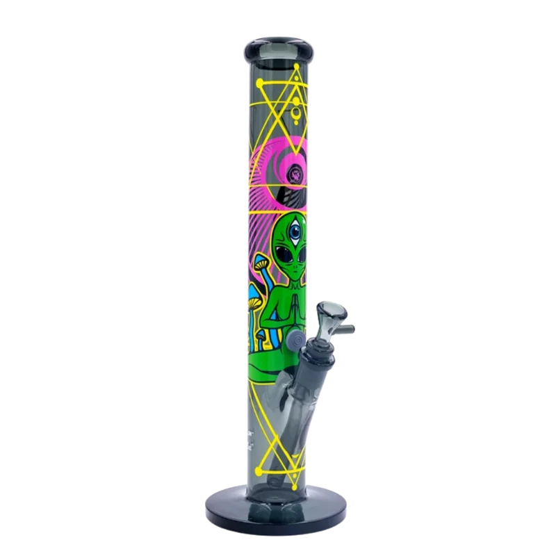 Fire-Flow x Black Leaf - Glas Bong - Trippy Alien - 51mm - 40cm