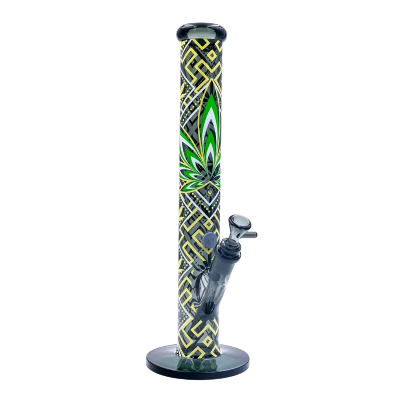 Fire-Flow x Black Leaf - Glas Bong - Leaves 34 - 51mm - 40cm