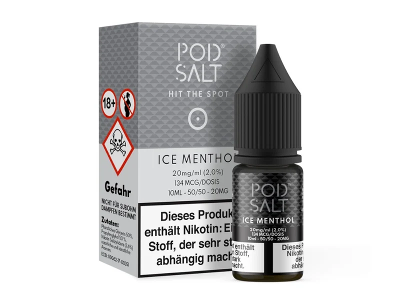Pod Salt Ice Menthol Nikotinsalz Liquid – 10ml E-Liquid für E-Zigaretten