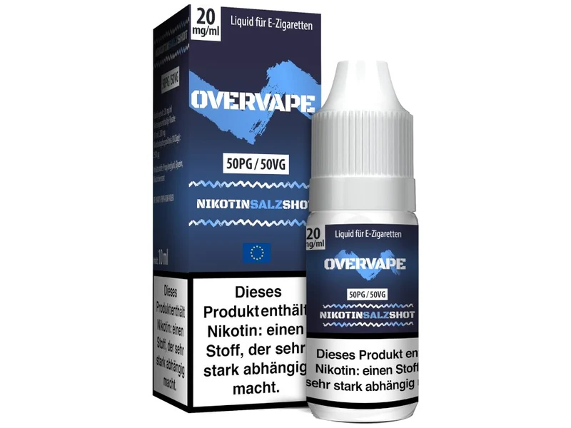 Overvape - Nikotinsalz Shot - 10ml (50PG/50VG oder 30PG/70VG)