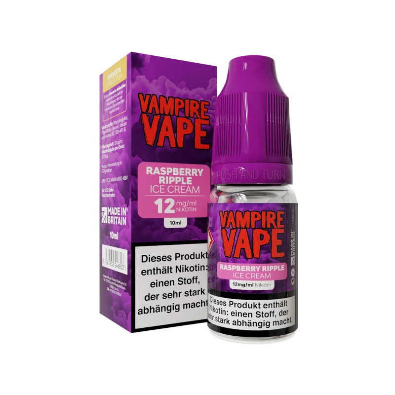 Vampire Vape - Dessert Collection - E-Zigaretten Liquid - Raspberry Ripple Ice Cream