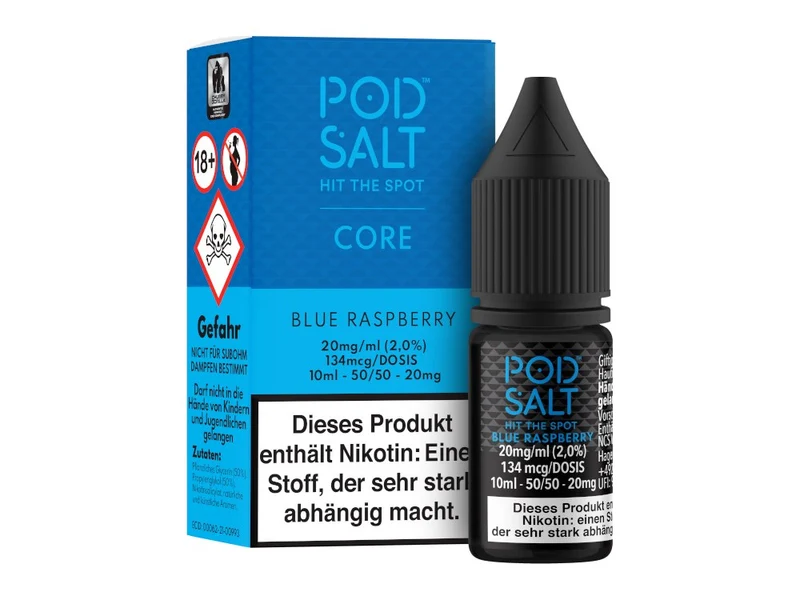 Pod Salt Core Blue Raspberry Nikotinsalz Liquid – Himbeere 10ml