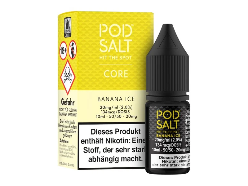 Pod Salt Core Banana Ice Nikotinsalz Liquid – 10ml E-Liquid Fruchtig