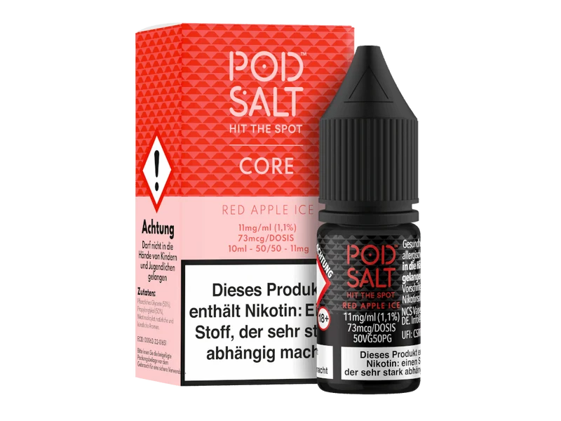 Pod Salt Core - Red Apple Ice - 10ml Fertigliquid (Nikotinsalz)