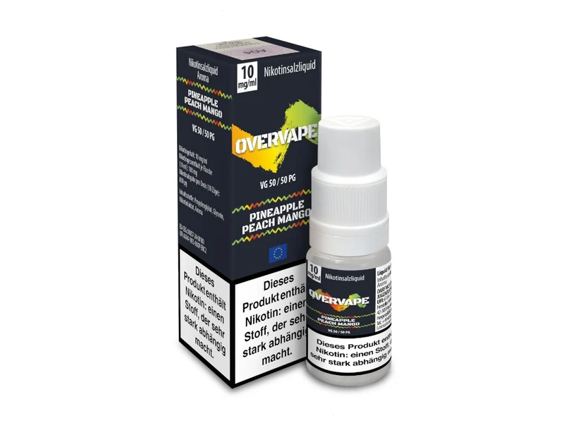 Overvape - Pineapple Peach Mango - 10ml Fertigliquid (Nikotinsalz)