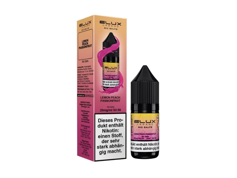 Elux - Lemon Peach Passion - 10ml Fertigliquid (Nikotinsalz)