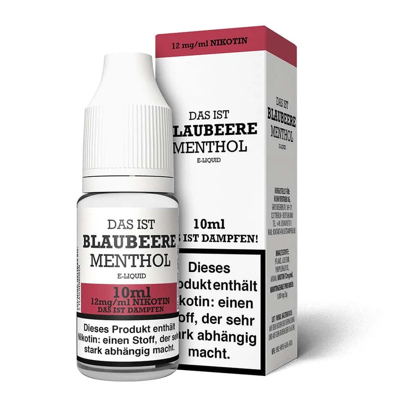 Das ist Dampfen Blaubeere Menthol Liquid 10ml