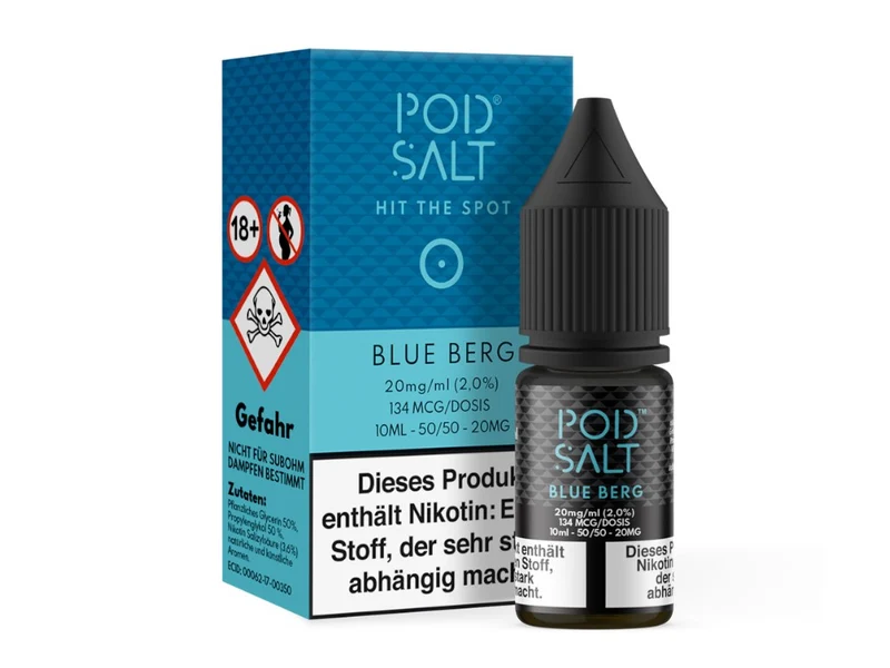 Pod Salt Blue Berg Nikotinsalz Liquid – Beeren & Menthol E-Liquid 10ml