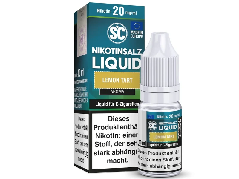 SC Lemon Tart Nikotinsalz Liquid – Zitronenkuchen Aroma – 10ml Flasche