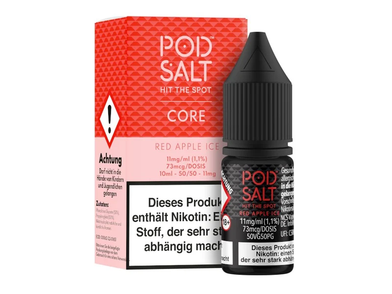 Pod Salt Core Red Apple Ice Nikotinsalz Liquid – 10ml E-Zigarette