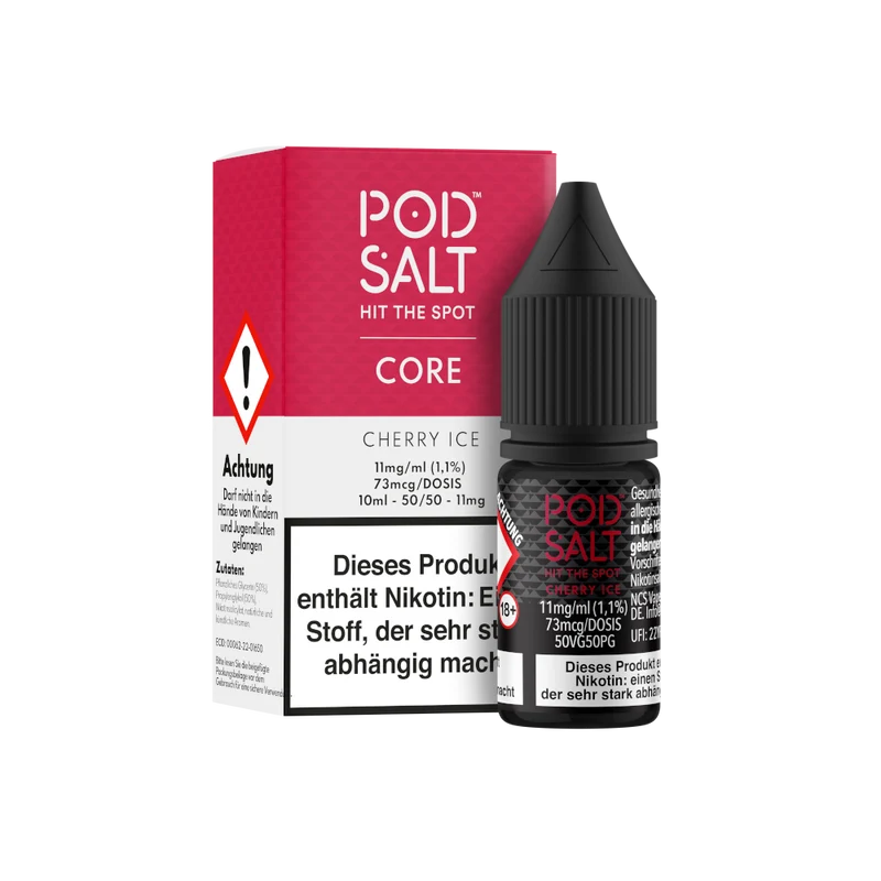 Pod Salt Core Cherry Ice Nikotinsalz Liquid – 10ml E-Liquid Kirsche