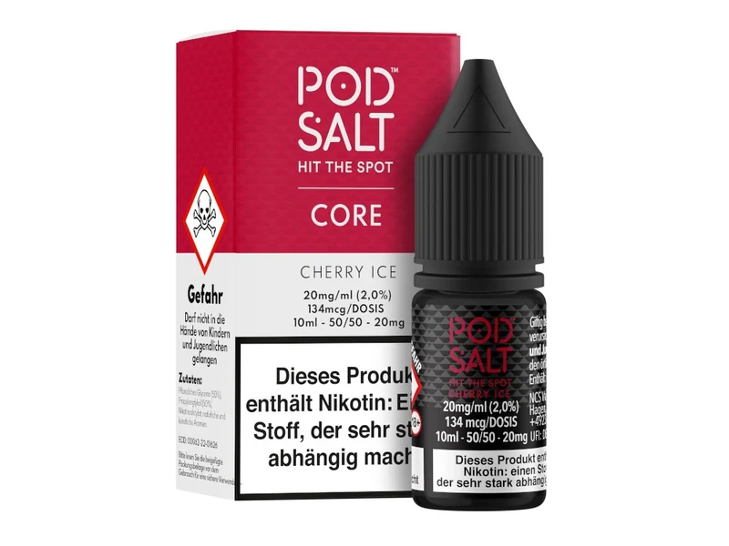 Pod Salt Core Cherry Ice Nikotinsalz Liquid – 10ml E-Liquid Kirsche