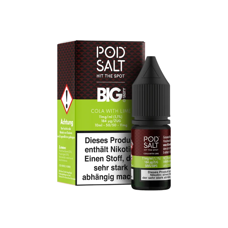 Pod Salt Fusion Cola with Lime Nikotinsalz Liquid - 10ml E-Liquid