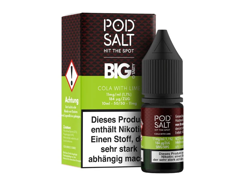 Pod Salt Fusion Cola with Lime Nikotinsalz Liquid - 10ml E-Liquid