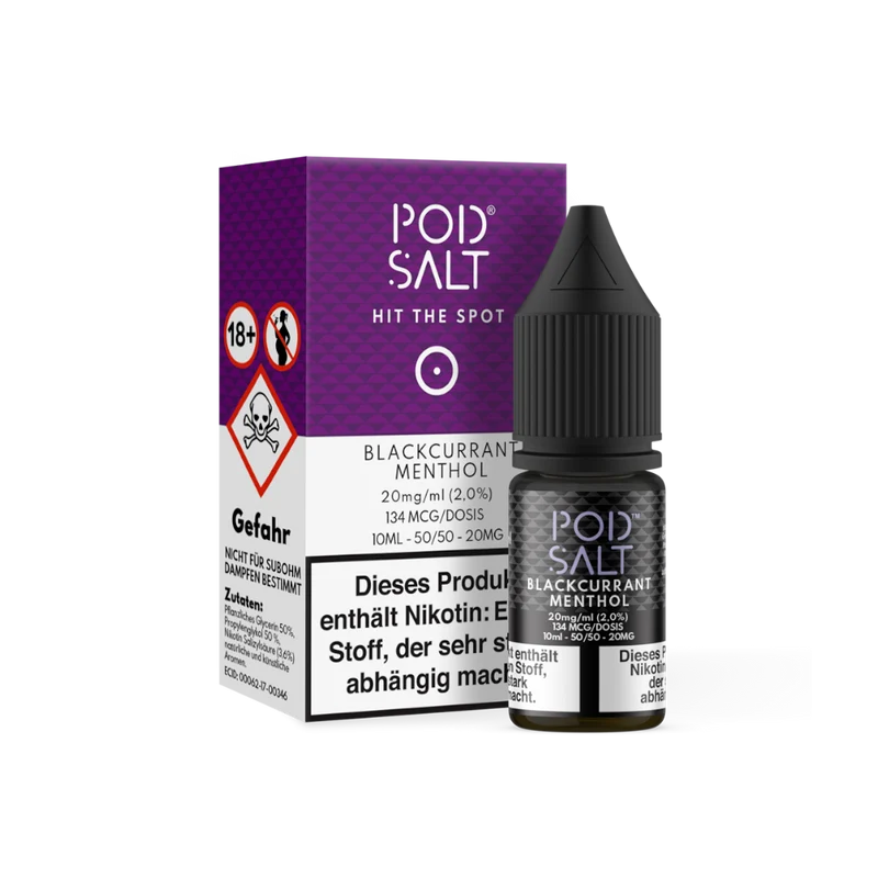 Pod Salt Blackcurrant Menthol Nikotinsalz Liquid - 20mg/ml - 10ml