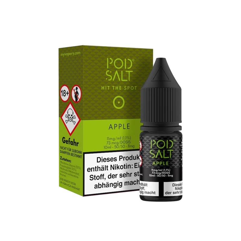 Pod Salt Apple Nikotinsalz Liquid – Fruchtiger Apfel Geschmack 10ml