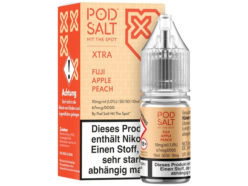 Pod Salt X Fuji Apple Peach Nikotinsalz Liquid – 10ml E-Liquid