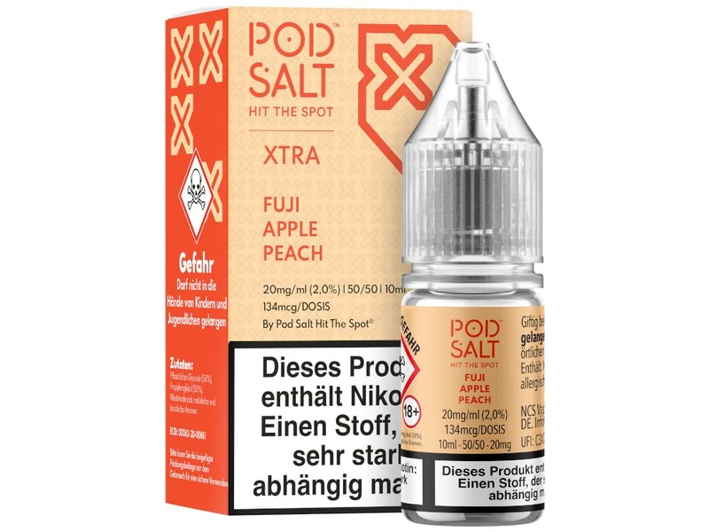 Pod Salt X Fuji Apple Peach Nikotinsalz Liquid – 10ml E-Liquid