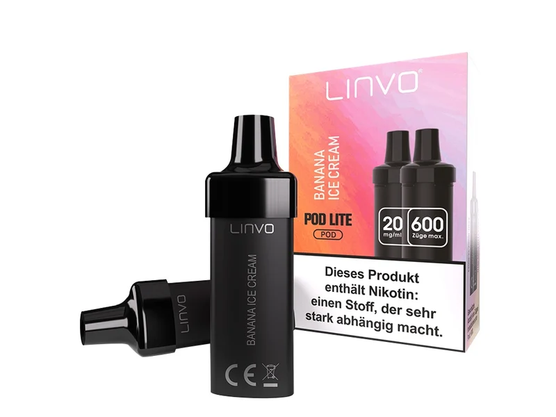 Linvo Pod Lite Cartridge – Banana Ice Cream – 20mg Nikotinsalz (2 Stück)