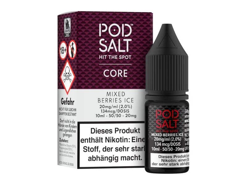 Pod Salt Mixed Berries Ice Nikotinsalz Liquid – 10ml E-Zigarette Liquid