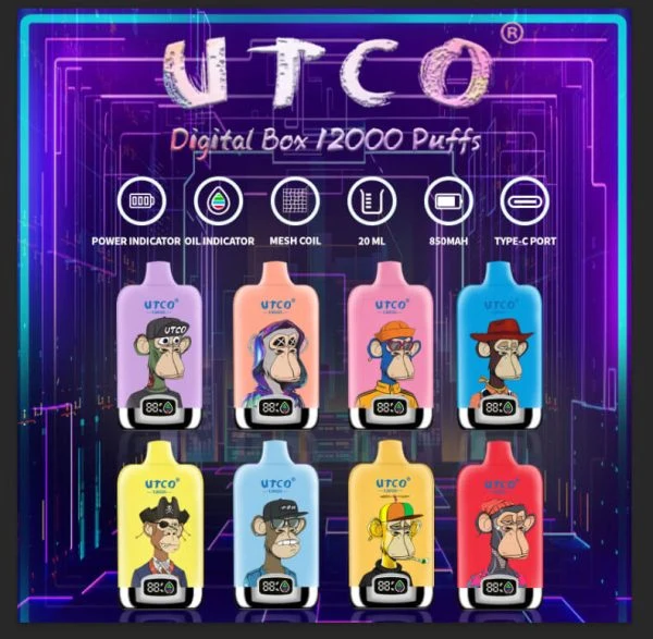 [Clearance Sale] UTCO DIGITAL BOX 12000 Puffs Einweg Disposable Kit (10 Stück/Packung)