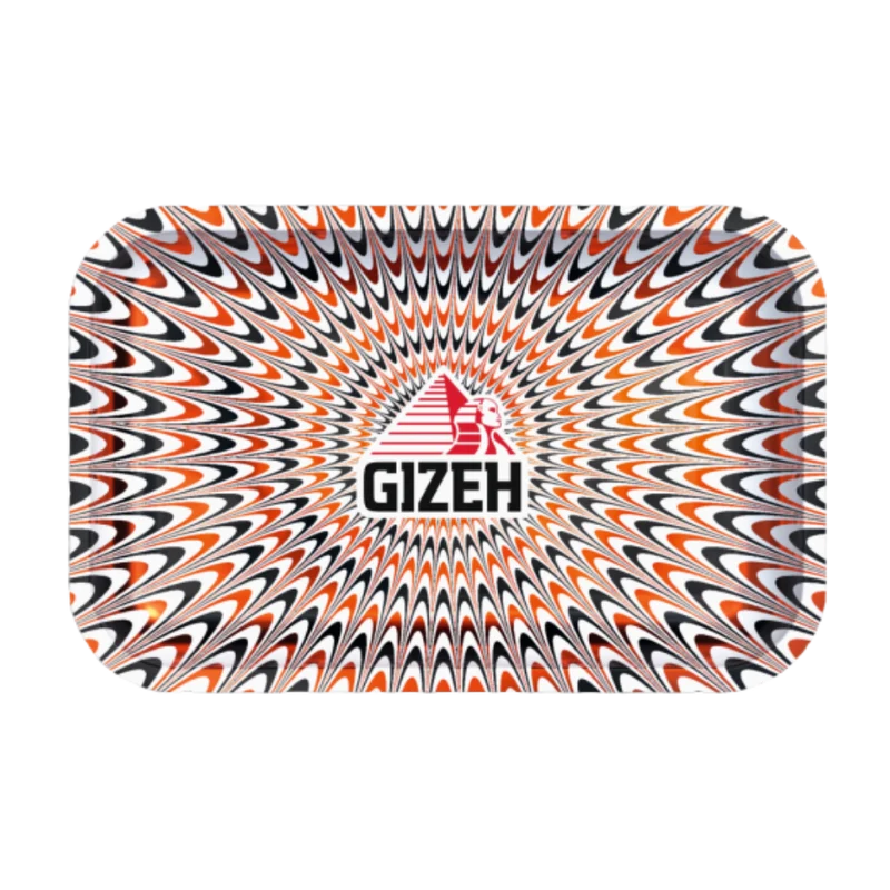 GIZEH - Rolling Tray Medium - 27.5 x 17.5cm - Trippy White Red