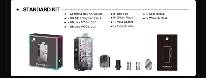 Lost Vape Centaurus B60 AIO Pod Kit 1600mAh