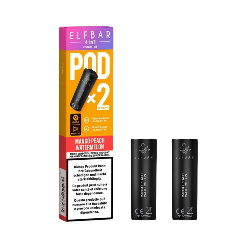 Elf Bar - 4in1 Pod - 2 x 2ml - Mango Peach Watermelon