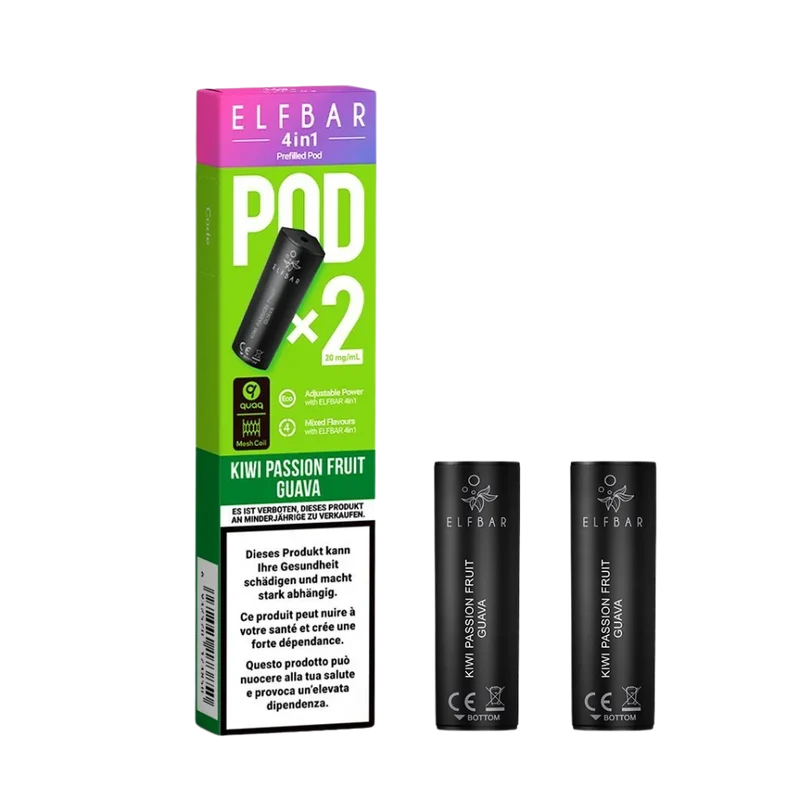 Elf Bar - 4in1 Pod - 2 x 2ml - Kiwi Passionfruit Guava