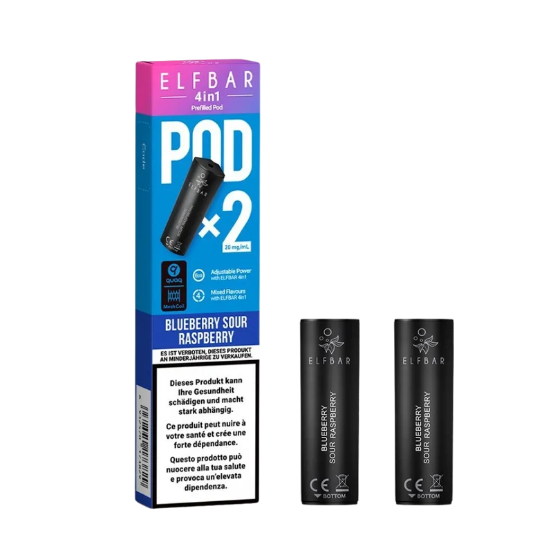 Elf Bar - 4in1 Pod - 2 x 2ml - Blueberry Sour Raspberry