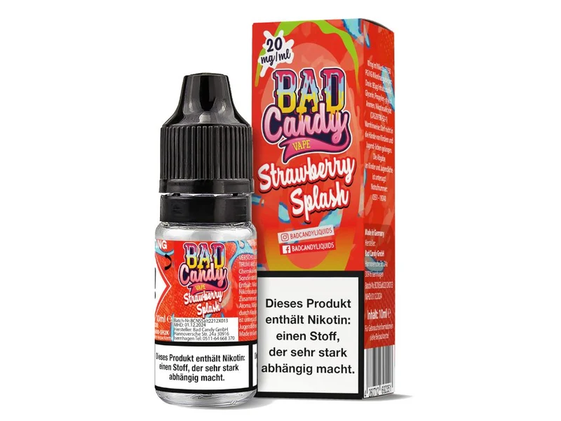 Bad Candy Liquids - Strawberry Splash - Nikotinsalz Liquid 10 mg/ml