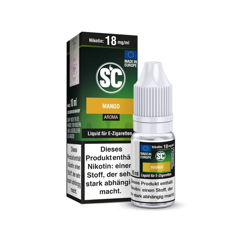 SC Liquid Mango – Fruchtiges E-Liquid für E-Zigaretten (10 ml) 0-18 mg