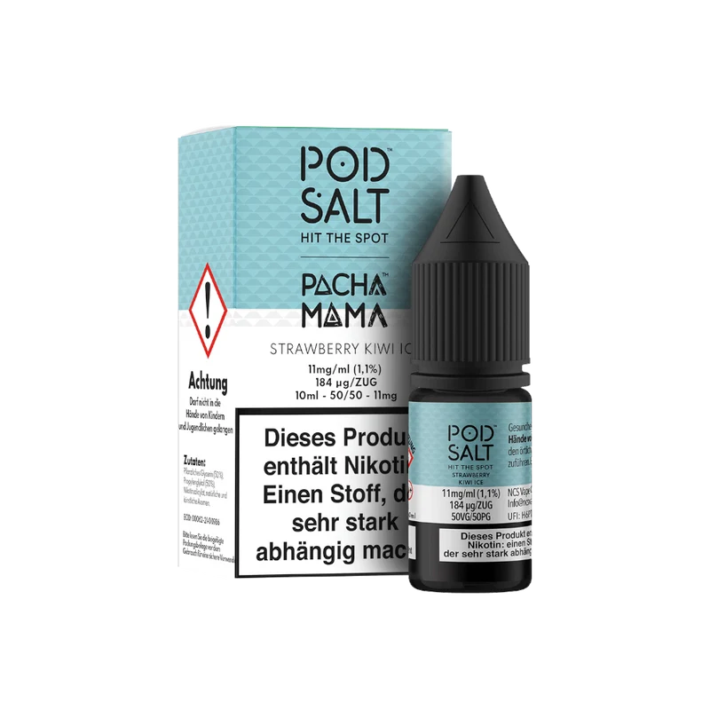 Pod Salt Fusion Strawberry Kiwi Ice Nikotinsalz Liquid – 10ml E-Liquid