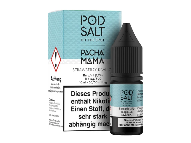 Pod Salt Fusion Strawberry Kiwi Ice Nikotinsalz Liquid – 10ml E-Liquid