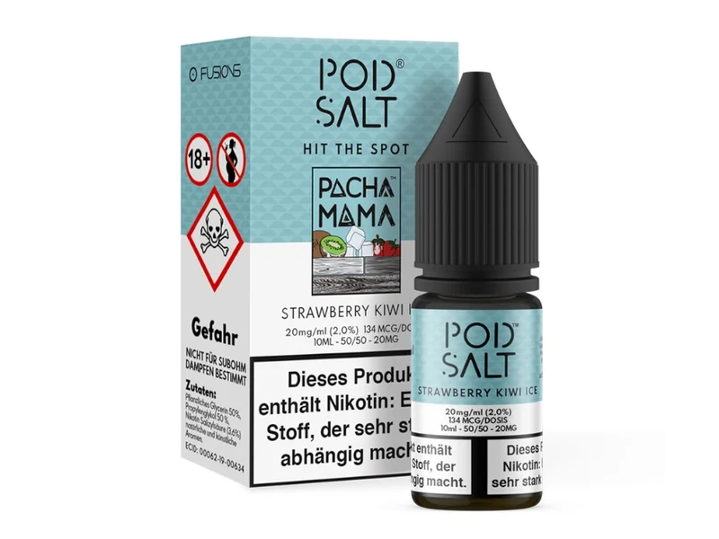 Pod Salt Fusion Strawberry Kiwi Ice Nikotinsalz Liquid – 10ml E-Liquid