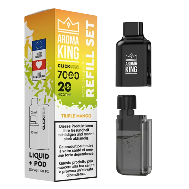 Aroma King - Click Pro 7000 - Liquid Pod - Tripple Mango