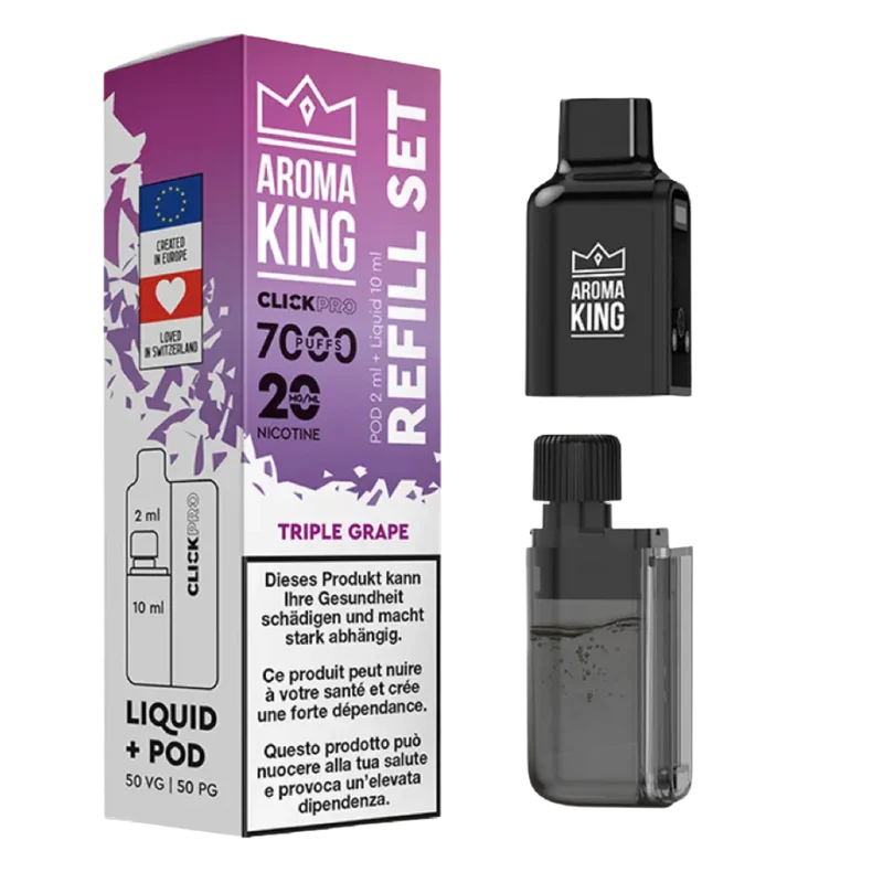 Aroma King - Click Pro 7000 - Liquid Pod - Tripple Grape