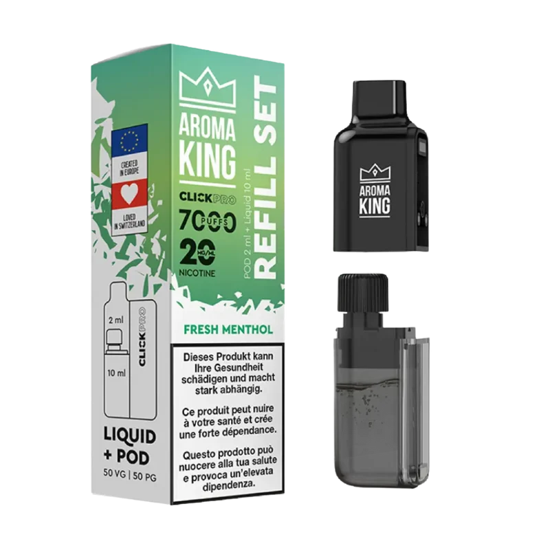 Aroma King - Click Pro 7000 - Liquid Pod - Fresh Menthol