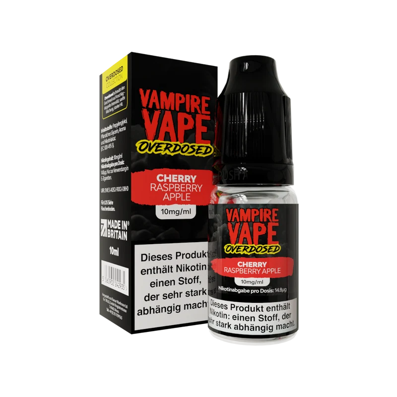 Vampire Vape - Overdosed - Nikotinsalz Liquid - Cherry Raspberry Apple