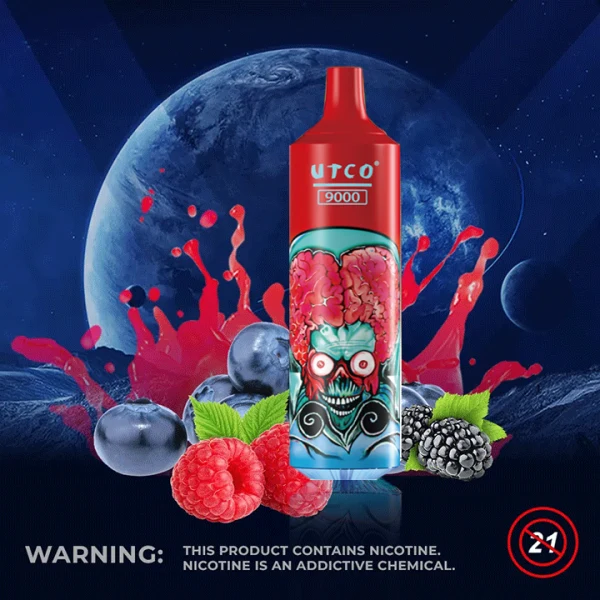 UTCO Aliens 9000 Einweg E-Zigarette Disposable Kit wiederaufladbar - Kaufen Sie 3 Stück und erhalten Sie 1 Stück zusätzlich als Geschenk (Produkte und Geschmacksrichtungen sind zufällig)