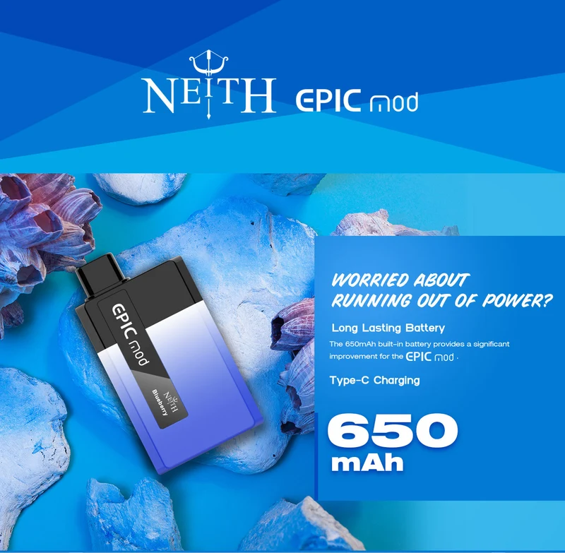 [Clearance sale] NEITH EPICMOD 5500 Wiederaufladbares Einweg E-Zigarette Kit 650mAh (0mg)