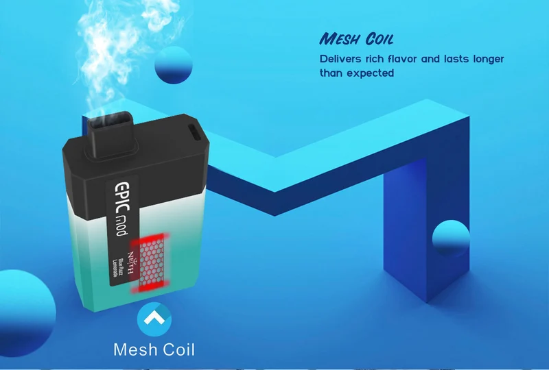 [Clearance sale] NEITH EPICMOD 5500 Wiederaufladbares Einweg E-Zigarette Kit 650mAh (50mg)