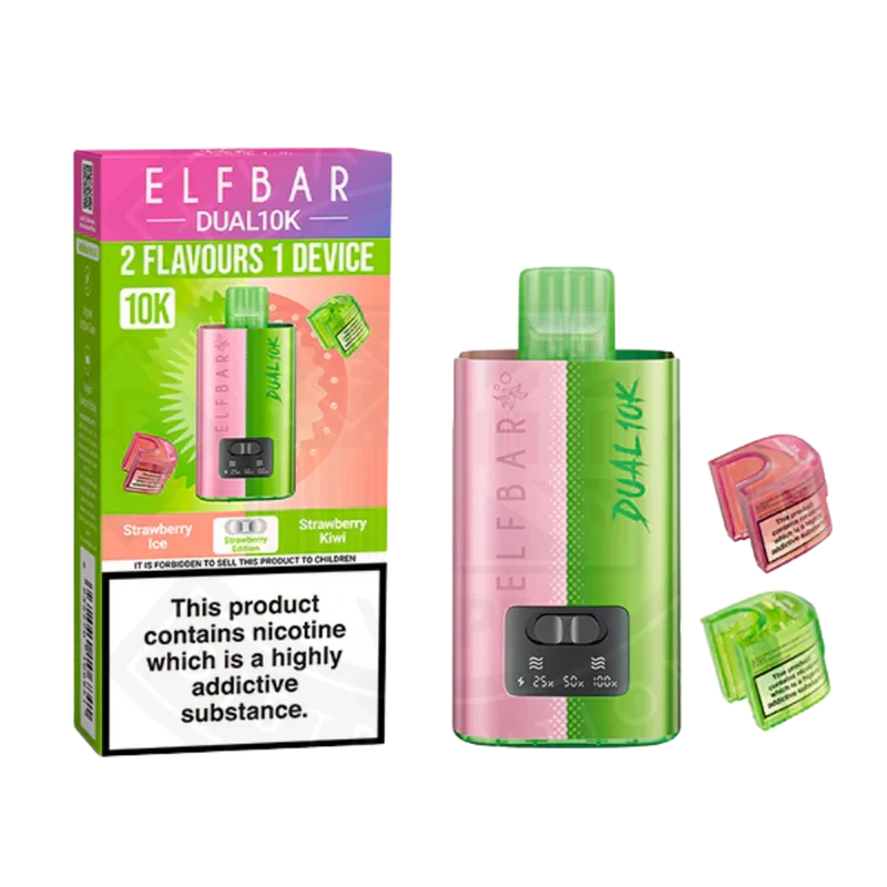 Elf Bar - Dual 10K Prefilled Vape Kit - Strawberry Ice & Strawberry Kiwi
