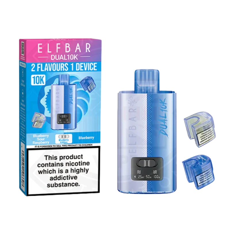 Elf Bar - Dual 10K Prefilled Vape Kit - Blueberry Sour Raspberry & Blueberry