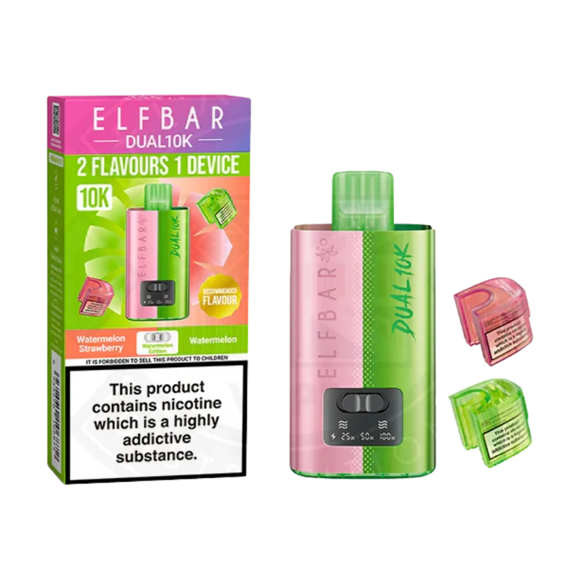 Elf Bar - Dual 10K Prefilled Vape Kit - Watermelon Strawberry & Watermelon