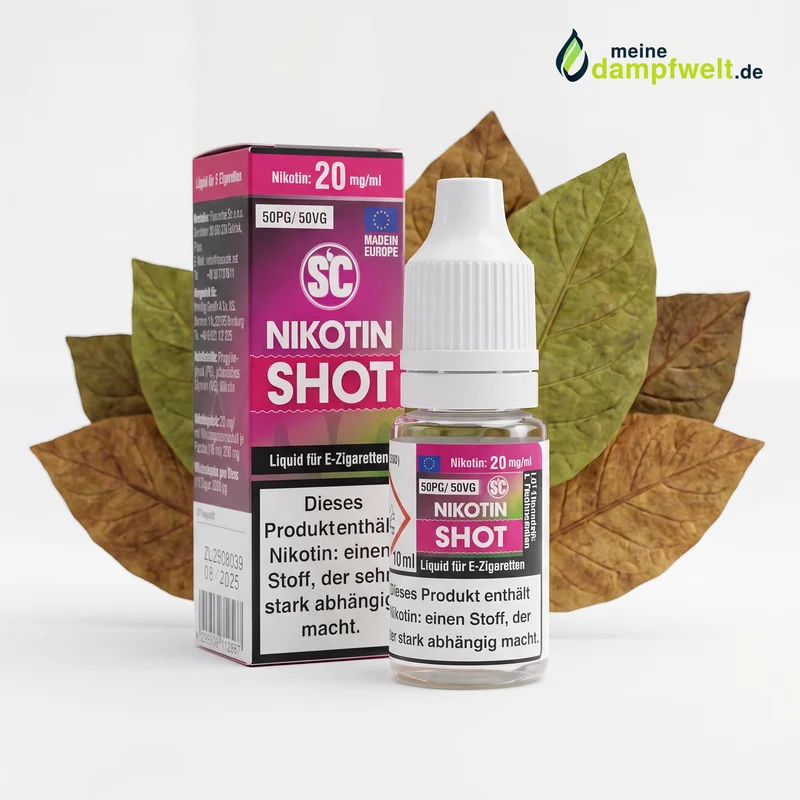 SC Nikotin Shot 10ml – 50PG/50VG & 70VG/30PG Mischung